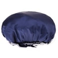 thumbnail image 1 of Gorro de dormir Ajustable Sunnimix de seda Pura Azul marino, 1 of 8