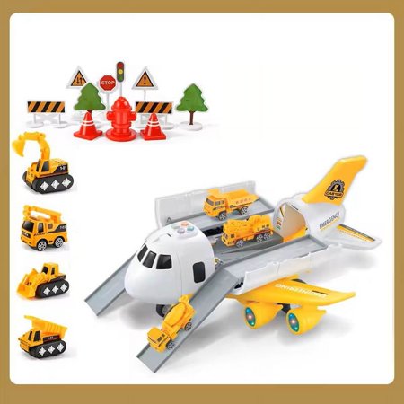 Toddlers Airplane Toys with Sound and Lights Toy Airplane Truck Set Plane Toys with Engineering Cars for Boys Girls Ages 3+ Birthday Children s Day Presents