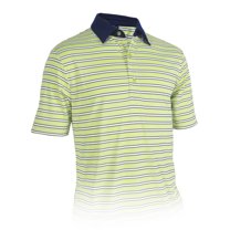 Monterey Club Men's Johnny Stripe Jersey Golf Polo Shirt #3619