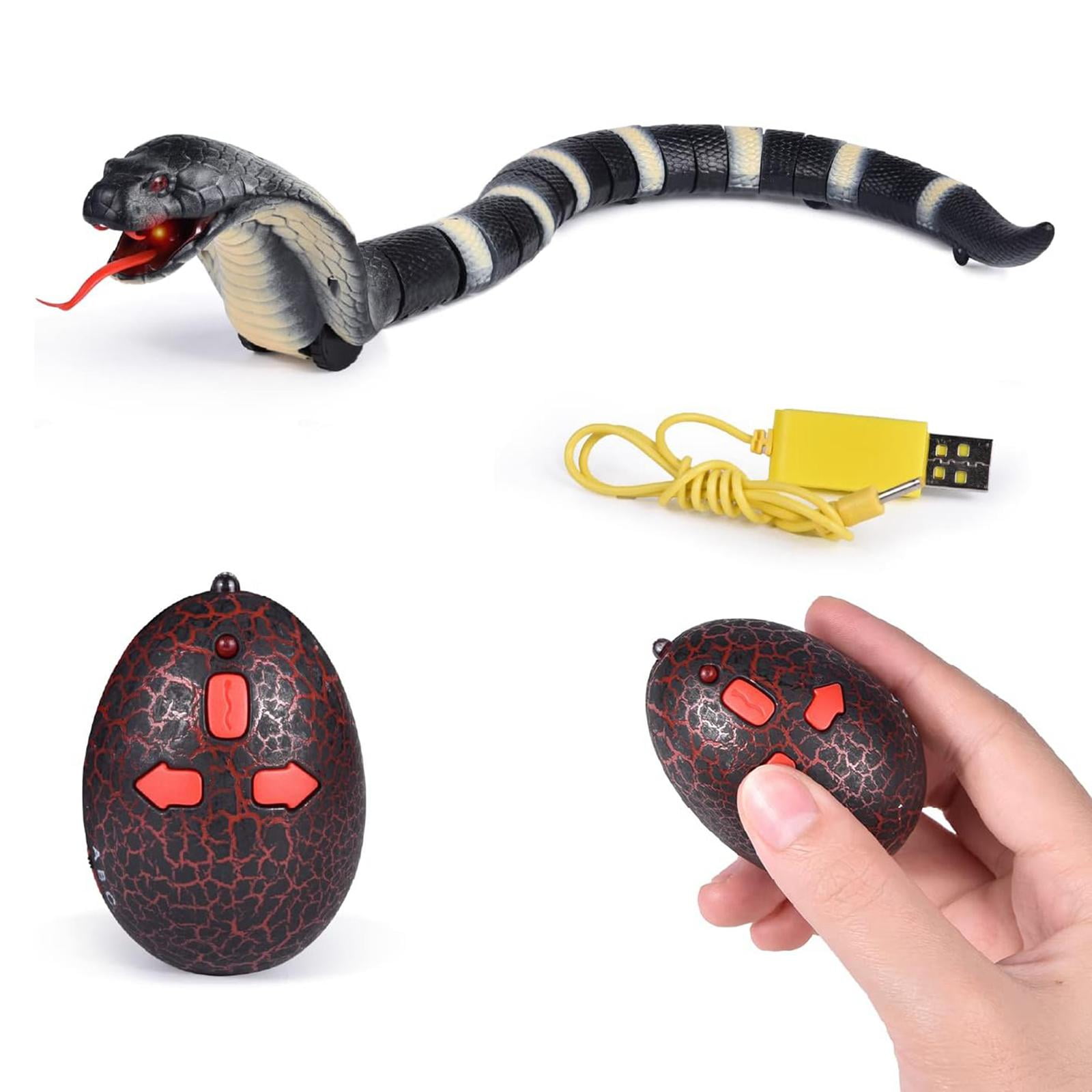 Serpiente A Control Remoto – Realista, Recargable Por USB | Juguete De Movimiento Rápido Para Halloween
