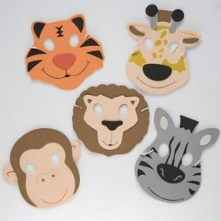 Zoo Animal Foam Masks (1 dz)