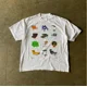 thumbnail image 1 of Camiseta de algodón puro con cuello redondo y estampado de calavera de punk callejero para hombre, estilo hip-hop, gótico, Y2K, diseño informal, manga media holgada a la moda, 1 of 2