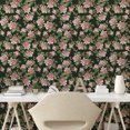 thumbnail image 2 of Ambesonne Floral Peel & Stick Wallpaper for Home, Roses Vintage Feeling Art, 13"x100", Evergreen and Mauve Taupe, 2 of 5