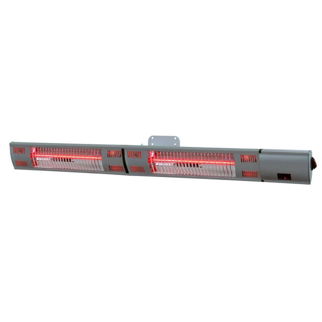 ENERG+ Infrared Hea-23046-WMRM electric outdoor wall-mounted heater with visible glowing red heating tubes