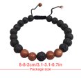 thumbnail image 3 of Minnieouse Pulseras a juego de moda, difusora de rocas de negra mate ajustable, cuentas de oración, accesorios para mujeres, regalos para Ropa, zapatos y accesorios Miscelánea Arena perlada Minnieouse AP008879-10, 3 of 6
