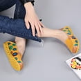 thumbnail image 4 of Tawop Walking Shoes Women Fashion Women Ankle Strap Summer Printing Slip-On Flats Shose Yellow Size 7.5, 4 of 9