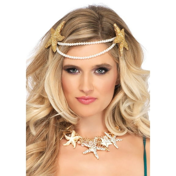 Mermaid pearl starfish headband