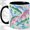 Black, variant on Pastel Ocean Fish Accent Mug, 11oz Ceramic Coffee Cup for Fish Lovers