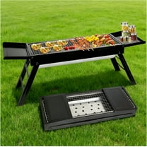 Portable Charcoal Grill , Foldable Kabob Barbecue for Outdoor Grilling Cooking Camping Hiking Picnics Tailgating