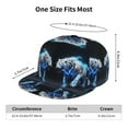 thumbnail image 2 of Flat Bill Trucker Hats for Women Men - Futuristic Blue Light White Tiger Adjustable Flat Baseball Cap Snapback Hats Dad Hats for Men, 2 of 7