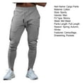 thumbnail image 7 of Men Joggers Pants Sweatpants Camouflage Drawstring Elastic Waist Streetwear Cargo Pants Skinny Sports Trousers for Training Gym Workout Fitness, 7 of 7