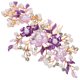 thumbnail image 4 of Peineta de perlas para boda, horquilla de flores para novia, pinza para el cabello con flores para novia, 4 of 7