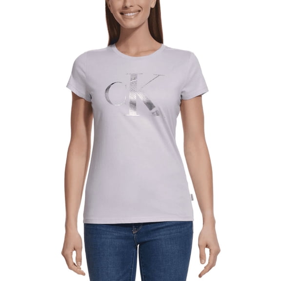 Calvin Klein Jeans Ladies' Logo Tee, Purple, XL