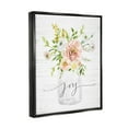 thumbnail image 4 of Stupell Industries Country Bouquet Floral Arrangement Religious Joy Script Graphic Art Luster Gray Floating Framed Canvas Print Wall Art, Design by Lettered and Lined, 4 of 5