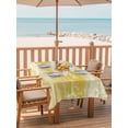thumbnail image 2 of Outdoor Tablecloths with Umbrella Hole & Zipper, Vintage Mustard Yellow Tablecloth Rectangle 60x84 Inch, Farmhouse Florals Leaf Coastal Sweet Home Waterproof Table Cloth, Patio Table Covers, 2 of 8