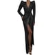 thumbnail image 4 of Vestido de noche sexy con lentejuelas y abertura en la cola para banquete para mujer, 4 of 5