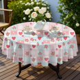 thumbnail image 4 of Pioneer Flower Floral Print Pattern Round Tablecloth 60 X 60 Inch, Wrinkle Resistant Wipeable Table Cloth for Kitchen Dining Picnic Patio Party, 4 of 6