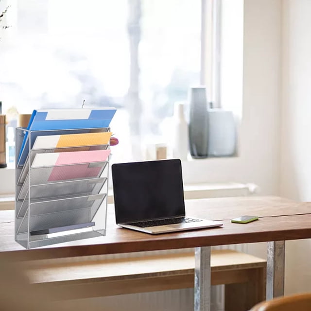 Wall File Holder, Wall File Organizer Space Saving Rounded Corners Humanized Design for Office
