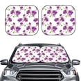 thumbnail image 2 of JUNZAN Orchids Flowers Pattern Car Windshield Sun Shade | Reflective Sunshade | Foldable 2-Piece Sun Shield Protect Your Car | Fits Sedans, SUVs, Hatchbacks-Small, 2 of 6