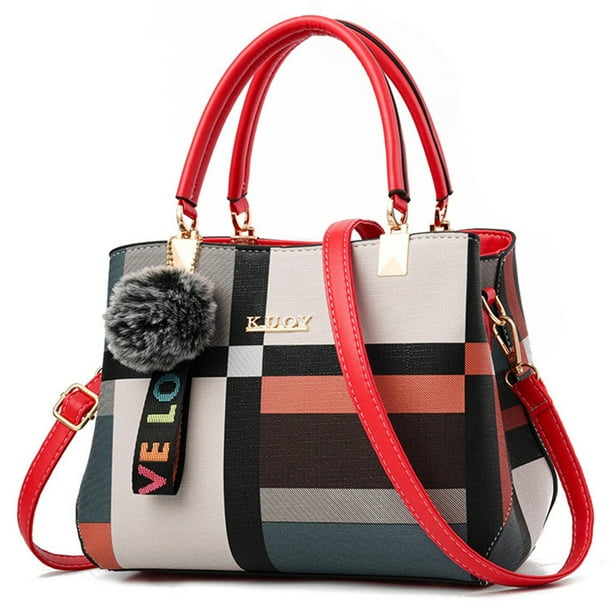 Bolso tipo cartera de lujo para mujer bolso de viaje con correa ajustable para el hombro de cuero PU
