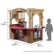 Step2 Grand Walk-in Kitchen Plastic Play Kitchen and Kid Grill, Brown