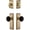 Gold, variant on Grandeur 5th Avenue Plate Single Cylinder Knob Combo Pack with Coventry Knob and matching Deadbolt