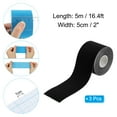 thumbnail image 2 of Uxcell 16.4ft x 2 Inch Adhesive Non-Slip Aerial Hoop Tape Athletic Tape Grip  Sports Tape, Black 3 Roll, 2 of 7
