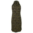 thumbnail image 3 of Michael Kors Women's Halter Ring Neck Floral Print Jersey Dress Lmn Medium, 3 of 5