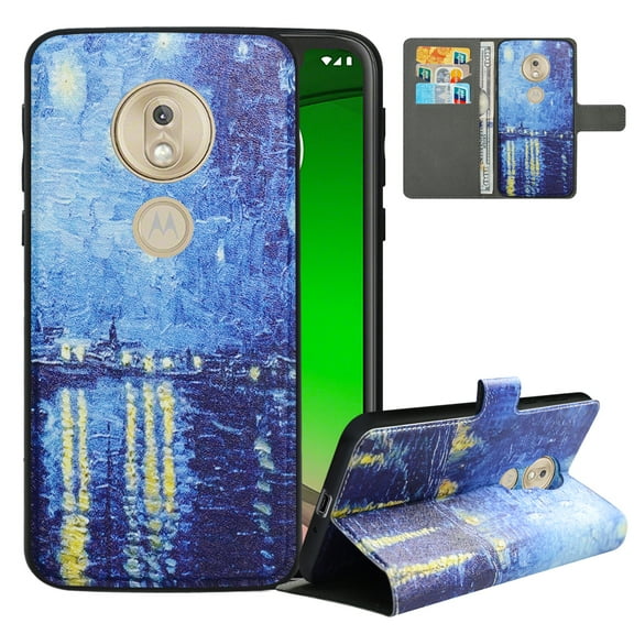 Labanema Motorola Moto G7 Power Case with Kickstand, 2 in 1 Detachable Magnetic Protective Folio Flip Cover for Motorola Moto G7 Power (River)