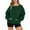 Green, variant on AXXD Black Basic Tunic Work Shirts for Women Summer 2024 Long Sleeves Casual Shirts Color Round Neck Pokets Sweatshirt Pullover Loose Tunic Tops