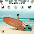 thumbnail image 3 of Crew & Axel Inflatable Paddle Board SUP 10FT (6.2” Thick) Non Slip Stand up Paddleboard Set W/Backpack (Light Wood), 3 of 5