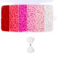 thumbnail image 2 of 6000 Pcs Perles en Argile pour Fabrication de Bracelets, Perles en Argile Polymère, Perles Rondes Plates pour Fabrication de Bijoux 6mm, Rose, 2 of 5