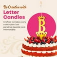 thumbnail image 6 of Gold Glitter Letter B - Luxury Cake Topper Candle for Birthdays, Weddings & Anniversaries - Reusable Food Safe Acrylic, Shiny Mirror Finish - Happy Birthday Cake Topper Décor, 6 of 8