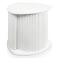thumbnail image 3 of Furniture of America Talo Fluted Pedestal Triangle Storage End Table, Glossy White, 3 of 20