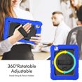 thumbnail image 3 of For iPad Air 5th/4th Generation 10.9 inch 2022/2020 Case, 360 Rotating Shockproof Cover with Stand, Screen Protector, Shoulder Strap, Blue, 3 of 7