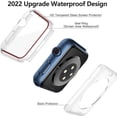 thumbnail image 3 of GHSDFBB [2 in 1] Waterproof Case with Tempered Glass Screen Protector for Apple Watch Series 6 SE Series 5 Series 4 44mm, Front & Back Hard PC Full Protective Cover for iWatch, Matte Transparent, 3 of 7