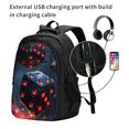 thumbnail image 2 of Easygdp Cosmic Red Sparkle Dice Mochila para Laptop de Viaje con Puerto USB, Mochila para Laptop con Puerto de Carga USB para Mujeres y Hombres, 2 of 7