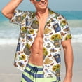 thumbnail image 3 of Haiem Picnic Printed Hawaiian Shirt for Men - Men’s Casual Beach Summer Shirts - Stretch Fabric with Modern Fit-Small, 3 of 7