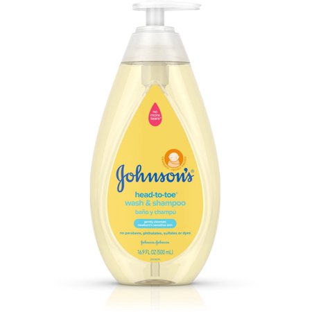 2 Pack - JOHNSON'S Head-To-Toe Gentle Tear- Free Baby Wash & Shampoo for Baby’s Sensitive Skin 16.9