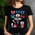 thumbnail image 5 of Nurse Life Patriotic Shirt | Red White Blue Medical Theme 4th of July Tee , CharityPink, 2XL, 5 of 6