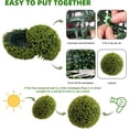 thumbnail image 4 of 2 Pcs Artificial Cedar Topiary Plant Balls,Faux Hanging Decorative Balls for Garden Backyard Home Wedding Decor, 4 of 7