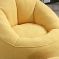thumbnail image 4 of PORKISS Oversized Bean Bag Chair with Ottoman, Memory Foam Super Soft Lazy Couch for Adults Teens Kids, Microfiber Yellow, 4 of 12