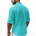 thumbnail image 3 of Luvrsol Big & Tall Shirts for Men Short Sleeve Button Down Shirt Solid Casual, S-5XL, 3 of 4