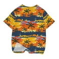 thumbnail image 4 of Odeerbi Toddler Kids Boys Girls Hawaiian Tops Summer Beach Tropical Print Short Sleeve T-shirt Summer Funny Graphic Shirts 3-14 Years Orange, 4 of 5