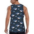 thumbnail image 3 of Easygdp Party Shark Cute Men's Tank Top, Sleeveless Muscle T Shirts, Breathable, Quick-Dry, Loose for Gym, Running, Fitness - Small, 3 of 9