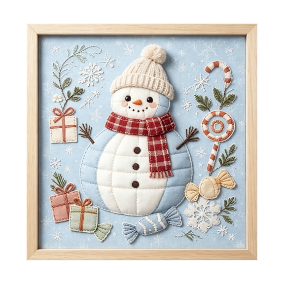 3D Fabric Poke Art DIY Kit, No-Sew Textured Craft Set, Stress Relief Handmade Wall Decor Festive Holiday Gift for Craft Lovers, Christmas Style F