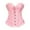 Pink, variant on SRZYMJ Corset Tops for Women Lace Push Up Corset Top For Women Body With Gel Bone Support