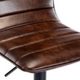 thumbnail image 6 of Duhome Elegant Lifestyle Modern Faux Leather Swivel Adjustable Barstools Hydraulic Counter Stools Dark Brown, 6 of 7