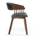 thumbnail image 3 of Set of 2 Ave Iron Frame Cappuccino Brown Faux Leather Dining Chair with Stitching, 3 of 8