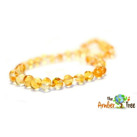 Cognac Baltic Amber Necklace - Polished Caramel Baltic Amber Necklace - 13